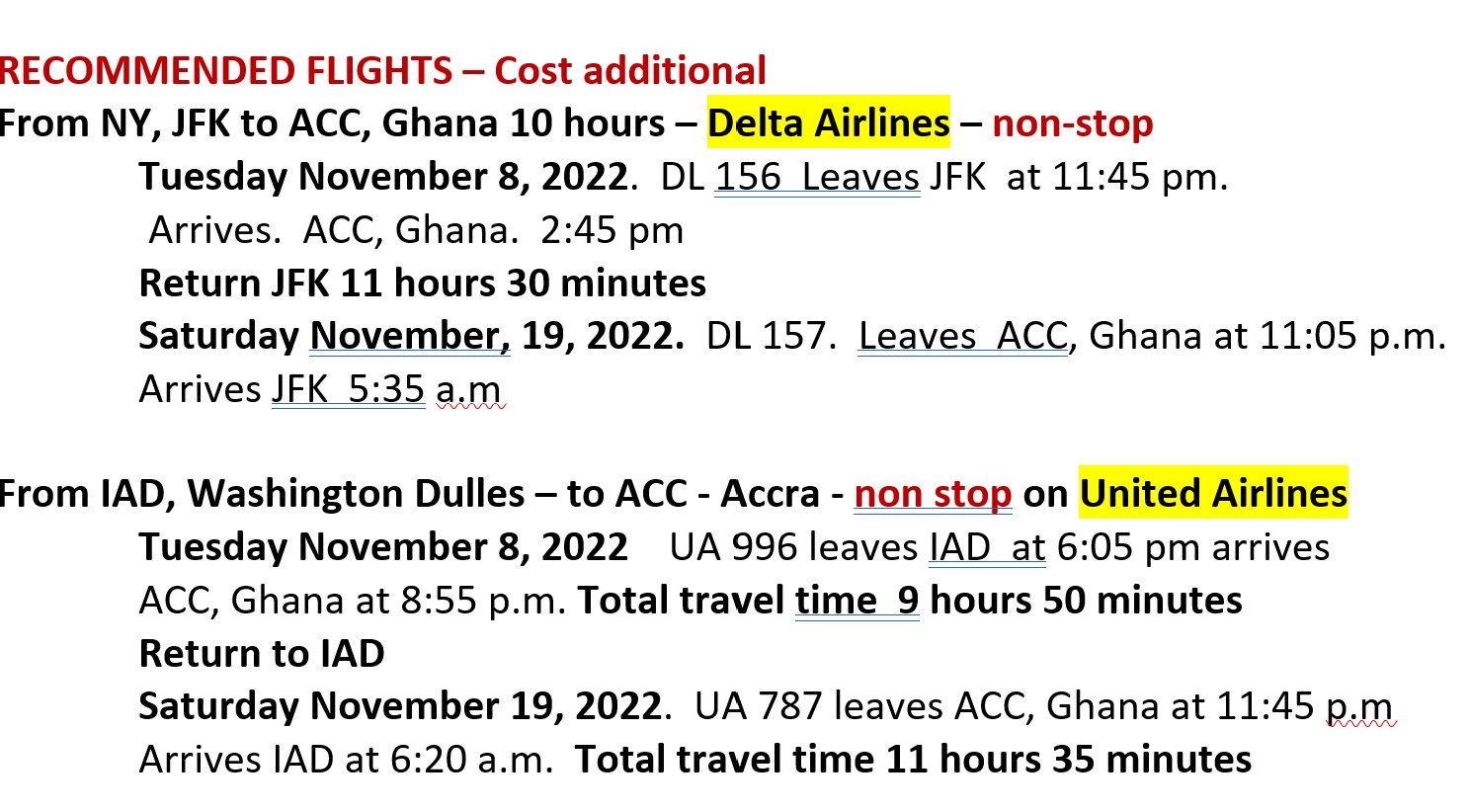 2022 GHANA NOV 8TH 20TH SuePat Travel, LLC